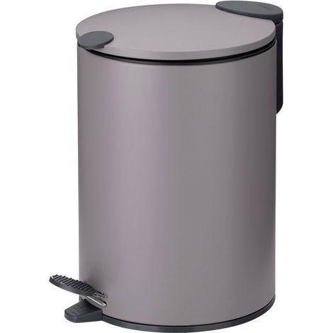 Cubo de basura de 3 L, gris claro - mate - Kela