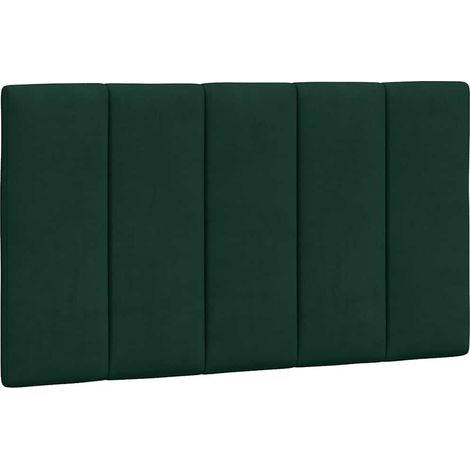 Cabecero de cama acolchado Hanko terciopelo verde oscuro 90 cm vidaXL