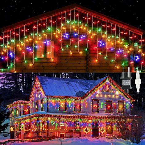 Outdoor String Lights, 10m LED Christmas Lights with 400 Lights, Waterproof Fairy Lights, 8 Modes Christmas LED String Lights, Suitable for Home Wall Decorations (Colorful Lights) (1/5)