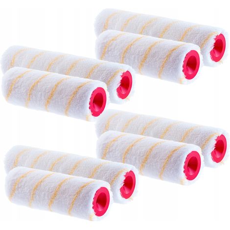 KADAX Farbwalze Set, Farbrolle, Weiß gestreift, 20 cm + 25 cm, 4 Stück (1/5)