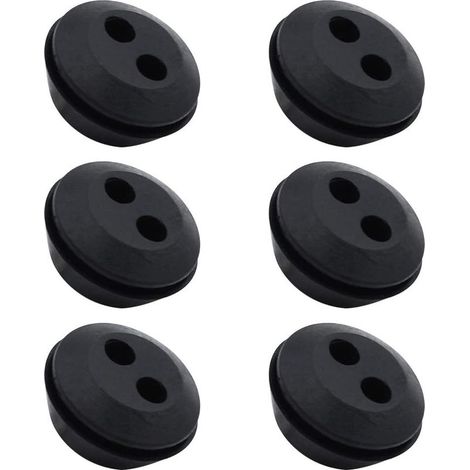 Set di 6 tappi per tubo del carburante, guarnizioni in gomma per serbatoio, 2 fori, raccordi per tubo, accessori per tubo del serbatoio del decespugliatore (1/5)
