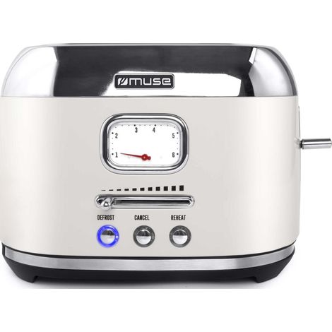 Muse MS-120SC grille-pain crème et inox 1000W (1/10)