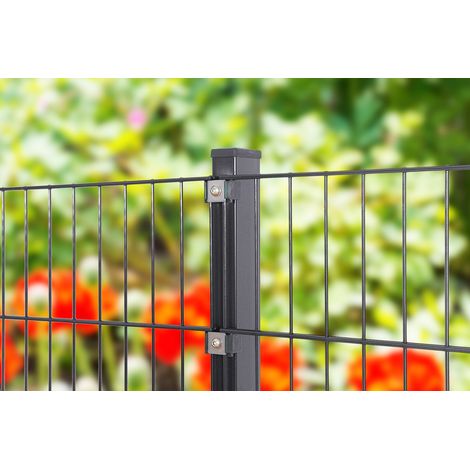 Pfosten für Stab- u. Doppelstabmatte anthrazit (RAL 7016) / 120 cm (1/3)