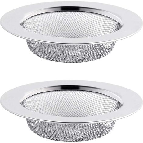 Confezione da 2 filtri di scarico in acciaio inox, filtro di scarico da 11,5 cm, filtro di scarico, filtro di scarico, filtro di scarico, filtro di scarico per cucina - Crezuo