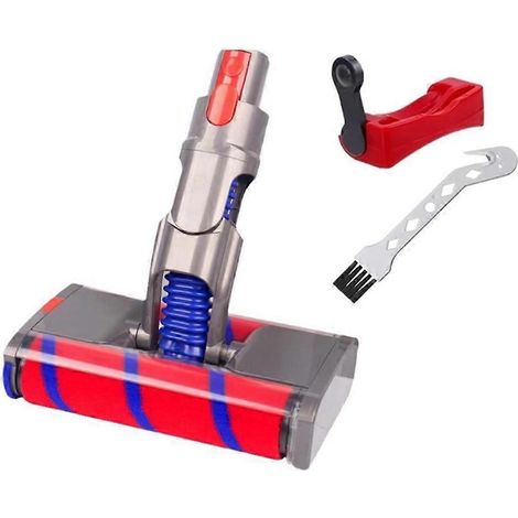 Brosse électrique pour sols, brosse à double rouleau à poils souples, compatible avec les aspirateurs V8, V7, V10, V11 et V15, avec verrouillage de la gâchette. (1/5)