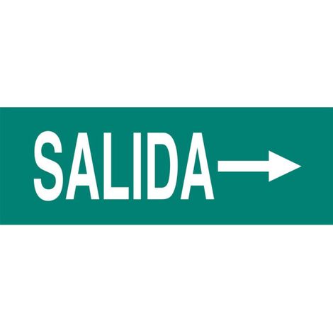 Señal de salida derecha fotoluminiscente 400x 100 mm (1/2)