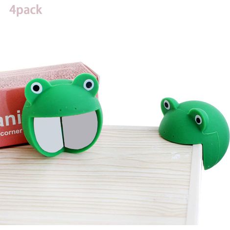 Protections d'angle, pare-chocs de bord en forme de balle, sécurité bébé enfant, protection de meubles et de tables, 4 pièces (grenouille) (1/5)