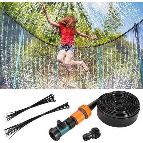 Arroseur pour trampoline, 12 m (39 pi) - Arroseur d'eau pour trampoline extérieur pour enfants - Parc aquatique pour garçons et filles - Amusant et ludique en été (1/5)