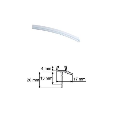 Hüppe Ablaufleiste 970mm/6mm gebogen universal