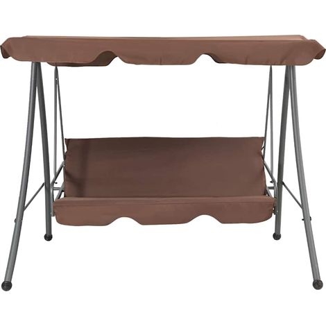 Maison Exclusive - Banco columpio de exterior con dosel color caf (1/5)