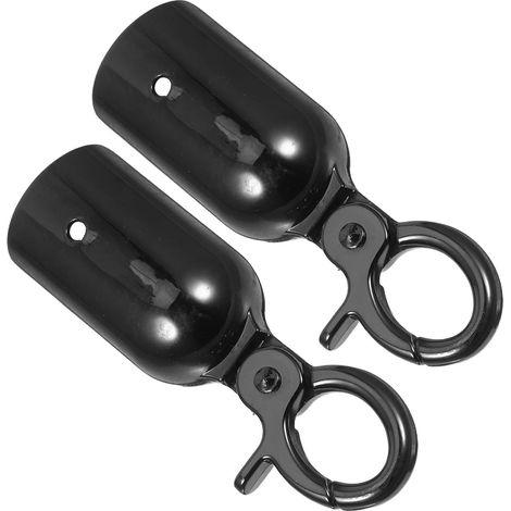32mm 2 Stück Schwarze Seilstopper mit Schwingsicherung für