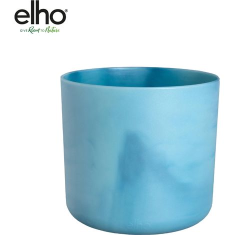Pot de fleurs rond bleu atlantique intérieur et extérieur Ø18 x H17 cm - PANGIVO (1/5)
