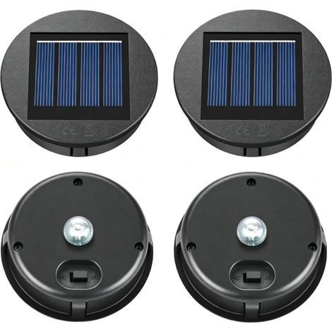 Set of 4 Solar Lights, 8cm, 600mAh Battery, IP55 Waterproof, for Garden and Patio Lanterns (1/5)