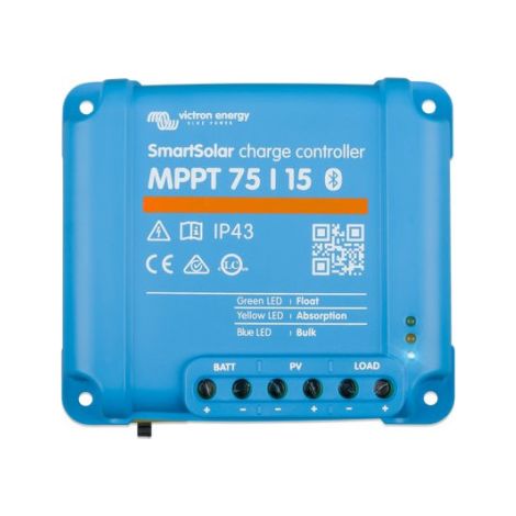 Régulateur solaire MPPT 15A – Technologie Bluetooth Smart – Efficacité 98% – Charge rapide en conditions de faible luminosité – Victron Energy - MPPT 15 A BT
