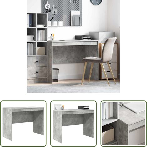 Bureau minimaliste - Bureau Gris béton 100 x 50 x 76 cm (1/5)