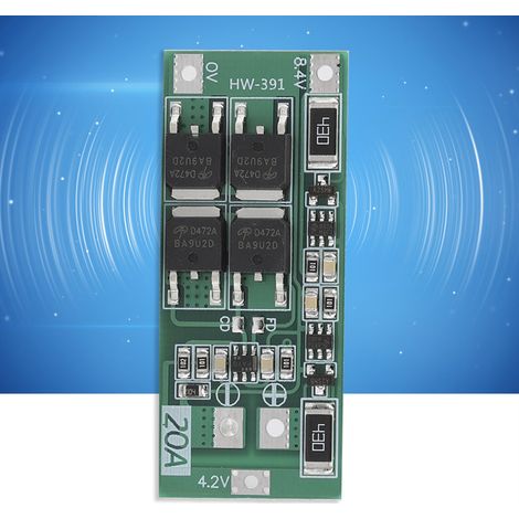 Carte de protection pour batterie Li-ion 18650 2S avec équilibrage 8.4V-9V HW-391 (1/5)