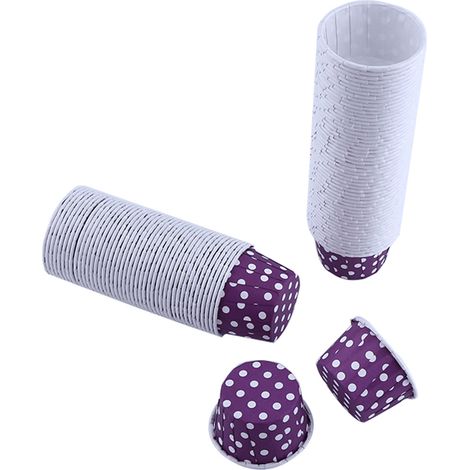 100 moules à cupcakes en papier violet, caissettes de cuisson pour muffins, décoration fête mariage (1/3)