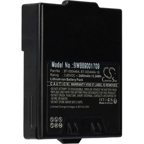 vhbw Akku kompatibel mit Zebra WS5001-0B2J3020ENA, WS5001, WS5000, WS50, WR50 Mobilcomputer PDA Scanner (2400 mAh, 3,85 V, Li-Ion)