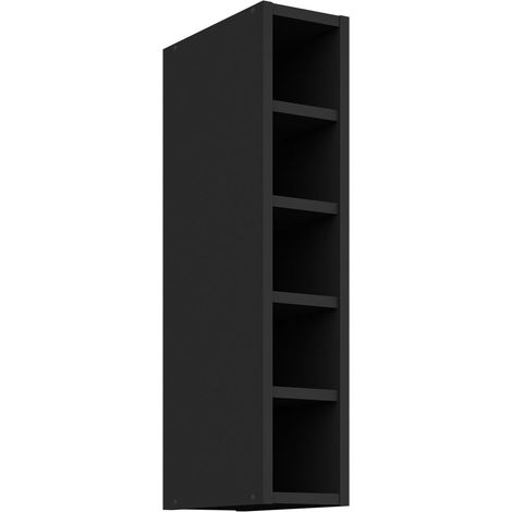 Hängeschrank Regal 15 cm Schwarz matt Küchenzeile Küche SIENA / MONZA / ARONA (1/4)