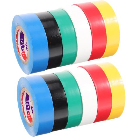 12 rouleaux de ruban isolant électrique en PVC pour équipements (1/5)