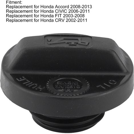 GARRYFIZH Bouchon de remplissage d'huile moteur 15610P5G000 Remplacement du couvercle noir pour Honda Accord 20082013 (1/5)