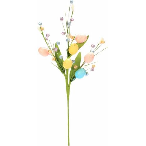 Oeufs De Pâques - Branches Artificielles Pour Décoration De Printemps - Tiges De Fleurs - Pour Centre De Table Et Composition Florale - Lot De 12 (1/5)