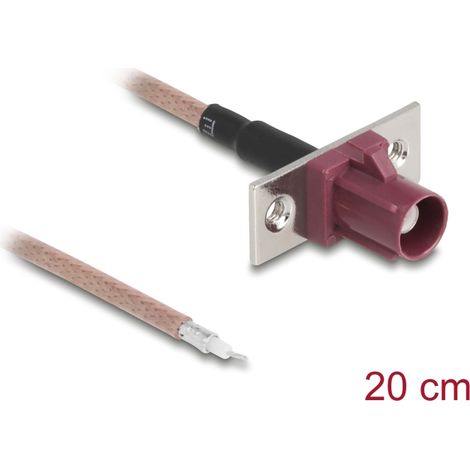 Delock Cable de antena FAKRA D hembra para abrir hilos RG-316 20 cm 2 orificios preperforados