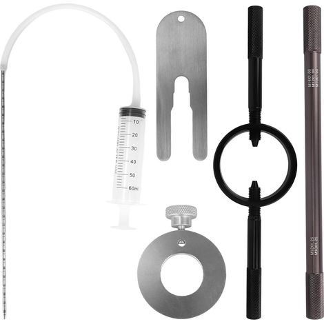Kit de Service Fourche Moto, Professionnel Outil Niveau d'Huile Fourche Compresseur Ressort & Aide à la Purge Tige d'Amortisseur Set de Maintenance pour Réparation Moto & Bricolage (1/5)