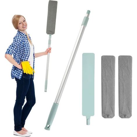 Chiffon, microfibre et lingette,Plumeau de nettoyage manuel Groove Gap Clean, nettoyeur de fente télescopique, Magic Microfibre Duster Artefact, balai ménager flexible pour la saleté, les cheveux et l (1/5)
