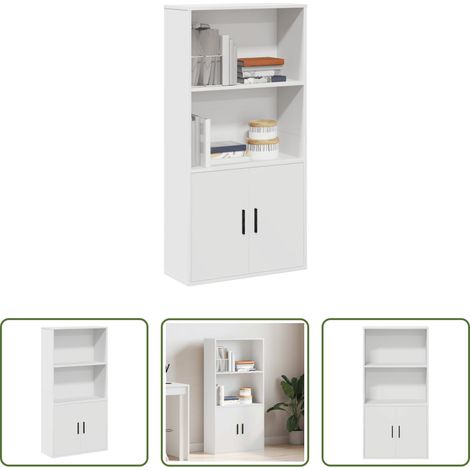 Bücherregal Weiß - Bücherregal Weiß 60x24x120 cm Holzwerkstoff (1/5)