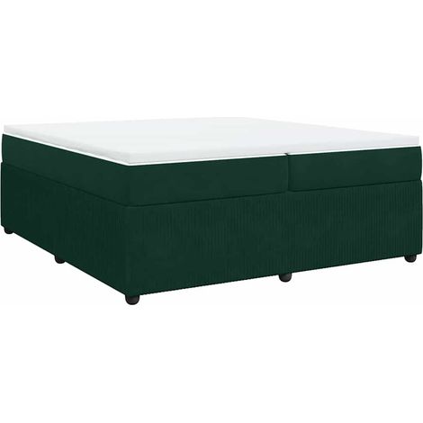 Maison Exclusive - Boxspringbett mit Matratze Dunkelgrün 200x200