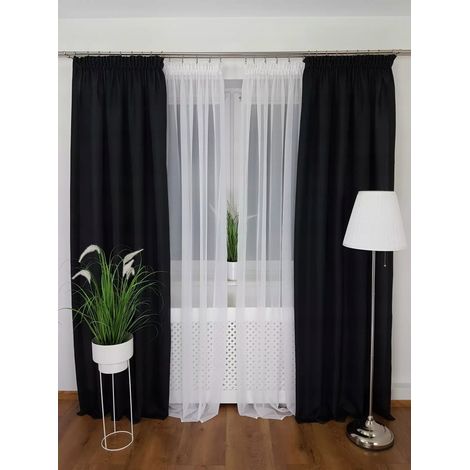 Deux rideaux décoratifs - noirs (1/5)