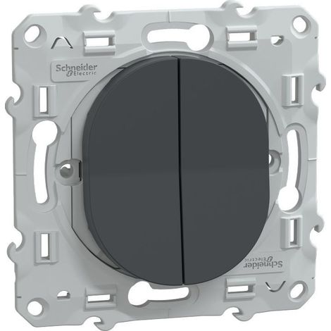 va et vient - double - 10a - anthracite - schneider electric s340214