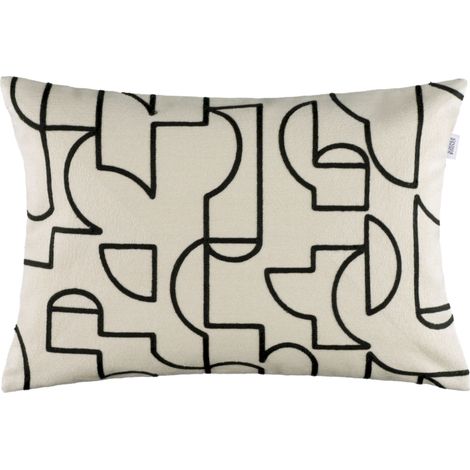 SCHÖNER WOHNEN Fodera per cuscino decorativo FRAME - 1 pezzo 38x58 cm, antracite