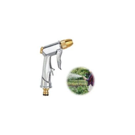 Pistola de riego metálica de alta resistencia, pistola pulverizadora metálica para coches, riego de plantas, limpieza de césped - Crezuo