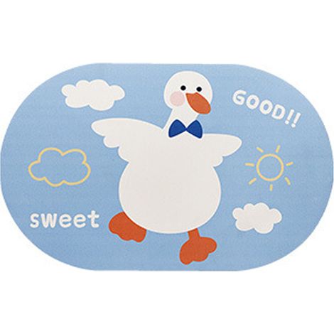 Tapis de salle de bain absorbant à motif chat, coussin anti-diatomées, tapis de toilette antidérapant, tapis de sol pour toilettes, tapis de porte à séchage rapide