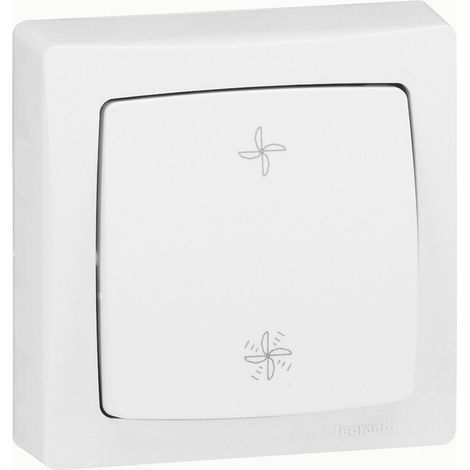 Commande de VMC Appareillage saillie complet - blanc - 86016 - Legrand (1/3)