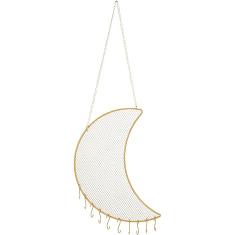 1 Ensemble Porte-Boucles D'Oreilles Mural, Porte-Collier Suspendu Organisateur de Bijoux Mural avec 3 Crochets pour Boucles D'Oreilles Collier Bijoux (1/5)