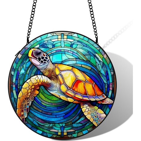 Vitrail chien attrape-soleil 16 cm décoration fenêtre suspension raffinée cadeau grand-mère (1/5)