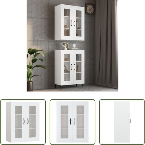 Wandhalterung - Hängeschrank Weiß 69,5x34x90 cm (1/5)