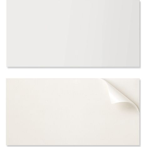 Panel decorativo de vinilo con gr谩ficos para cocina o ba帽o, 100x50 cm, color marfil.