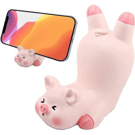 Support de téléphone mignon, support de téléphone cochon rose mignon, accessoire de bureau décoratif (1/5)