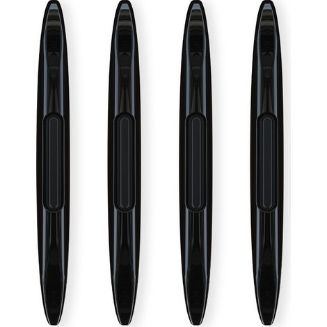 BEBUSINGOTO Tira protectora para borde de puerta, 4 unidades, antiestática, para parachoques de coche (negro) (1/5)