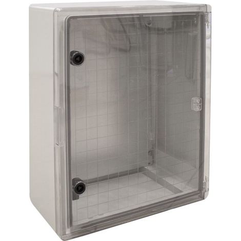 Coffret électrique ABS 500x400x175 étanche IP65 - Porte transparente - avec plaque de fond (1/5)