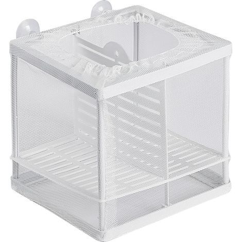 Aquarium Breeding Box, 3 Separable Chambers, Nylon Mesh, For Betta Shrimp Fry (1/5)
