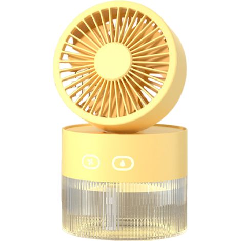Mini ventilateur de bureau portable avec fonction de pulvérisation : indispensable au bureau pour rafraîchir, humidifier et climatiser. (1/5)