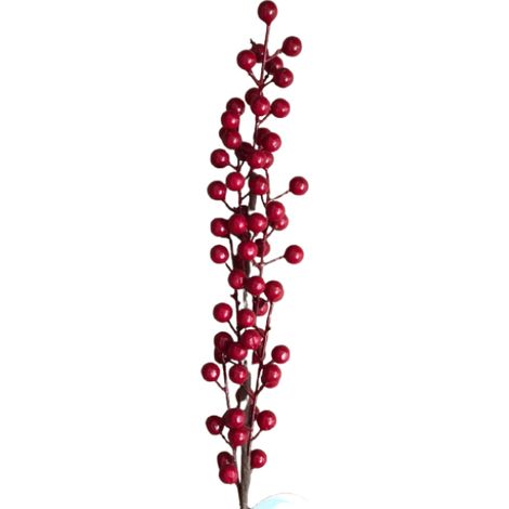 Stelo bacche rosso 62cm Due esse christmas