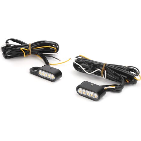 Clignotants Moto LED 12V, Paire Feux Clignotants pour XL 48 72 1200 883 2004-2020, Noir (1/5)