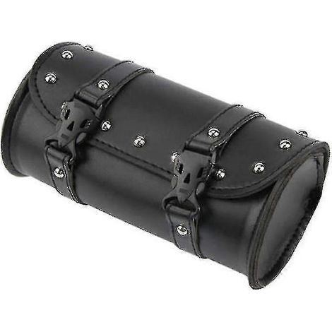 Sacoche à outils noire pour fourche arrière, sacoche à outils de moto en cuir PU (1/5)