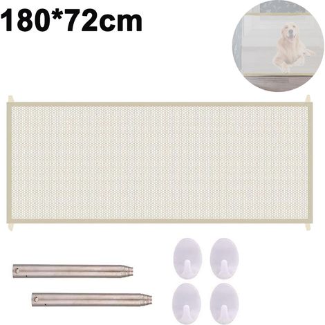 1 Barrière de sécurité, maille pliable, fibre de verre, portable, intérieur extérieur, bébé chien (1/5)